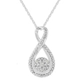 .925 Sterling Silver Diamond Accent Infinity 18" Pendant Necklace (I-J color, I2-I3 clarity)-0