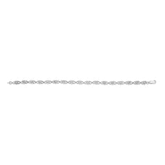 .925 Sterling Silver Diamond Accent Heart Link Bracelet (I-J Color, I3 Clarity) - 7.25"-2
