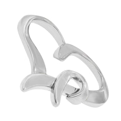 .925 Sterling Silver Heart Shaped Pendant Necklace-2