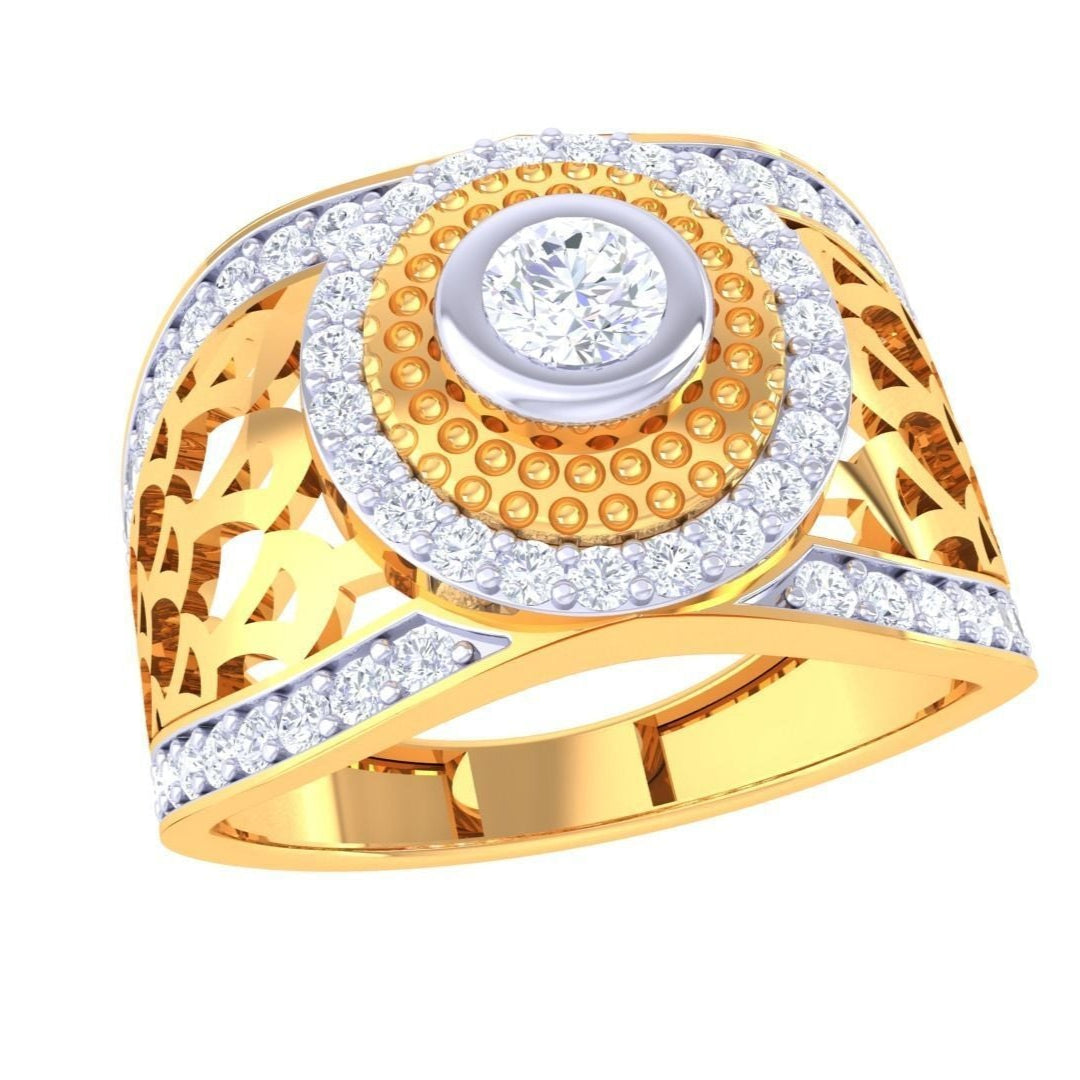 Gustav Solitaire Mens Ring