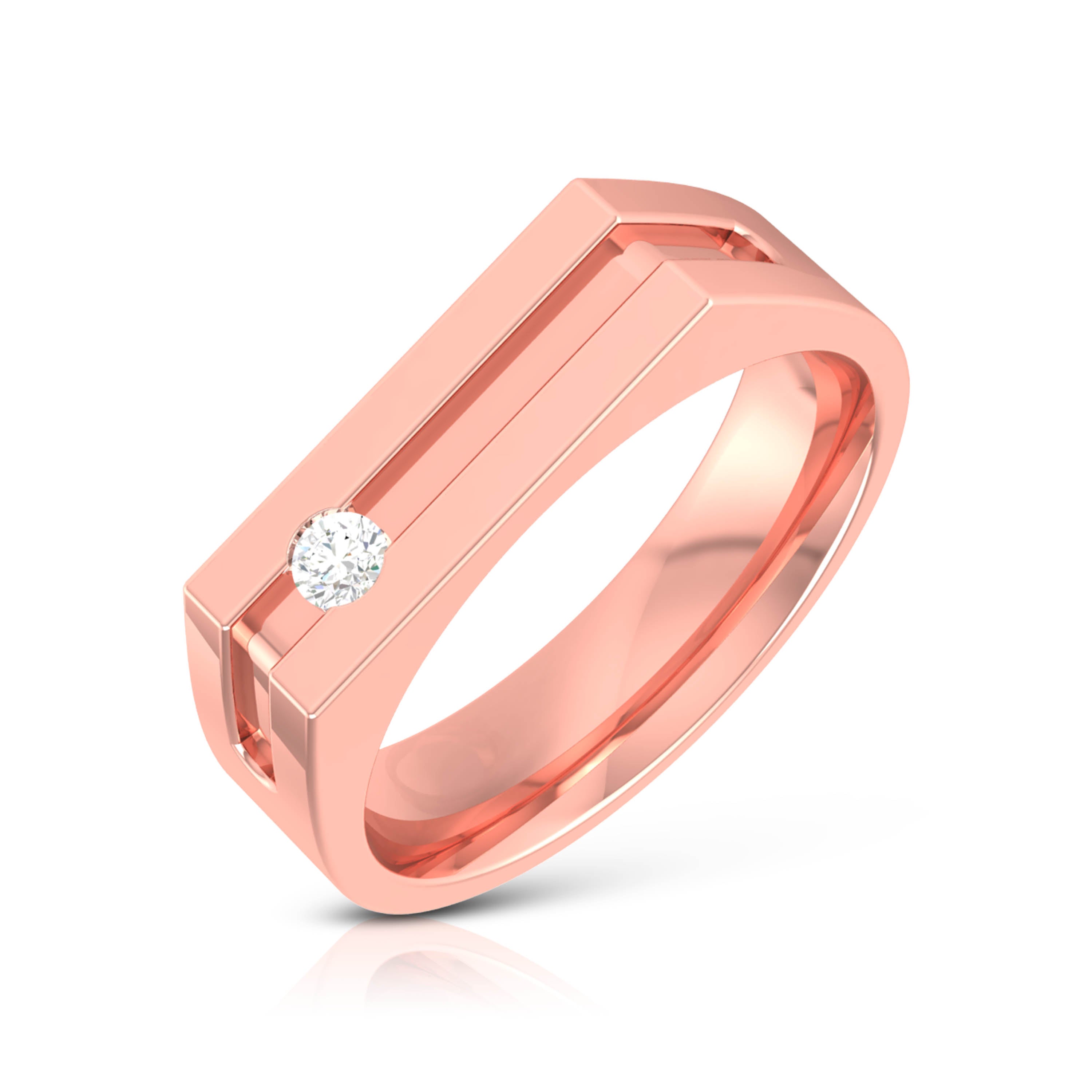 Franklin Solitaire Mens Ring