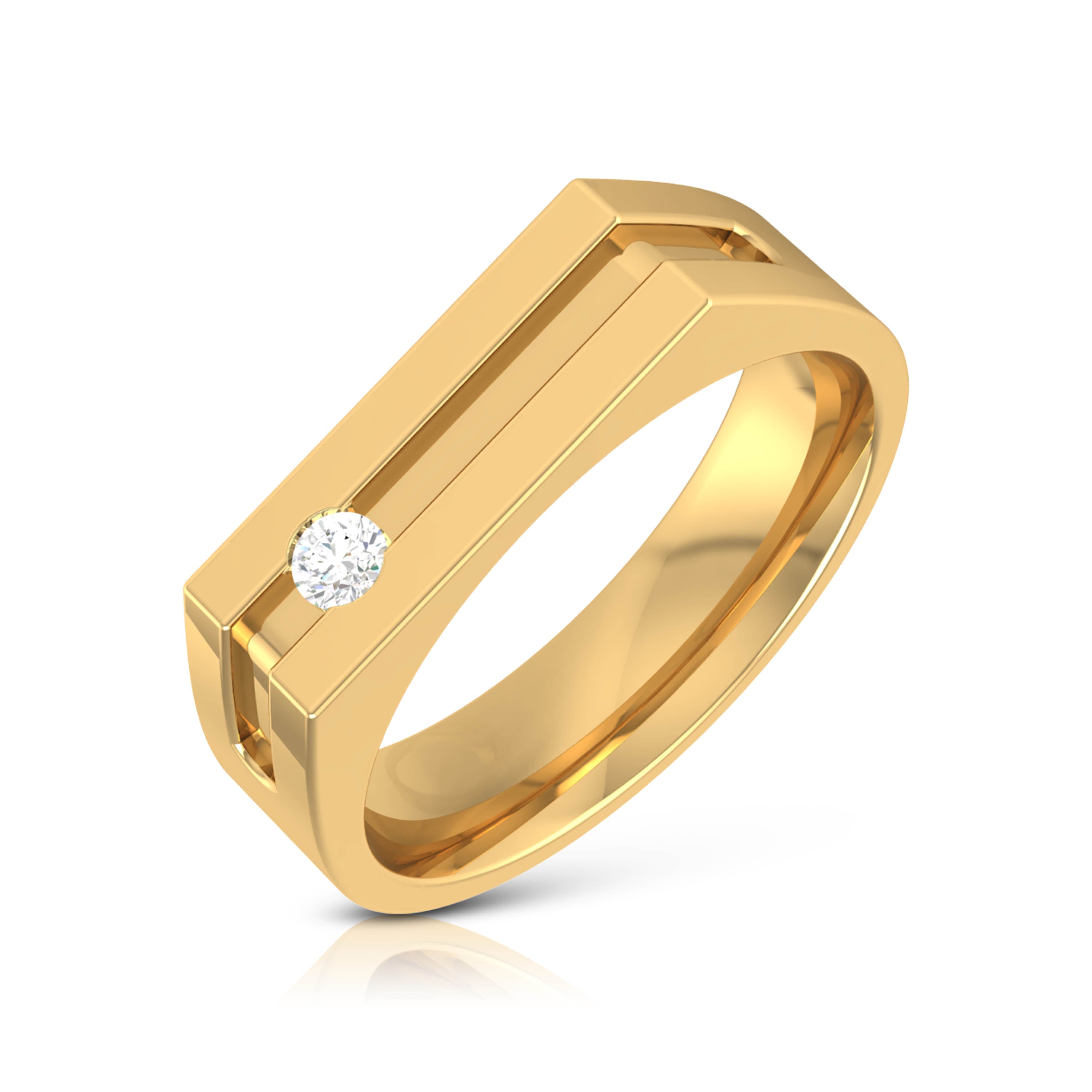 Franklin Solitaire Mens Ring
