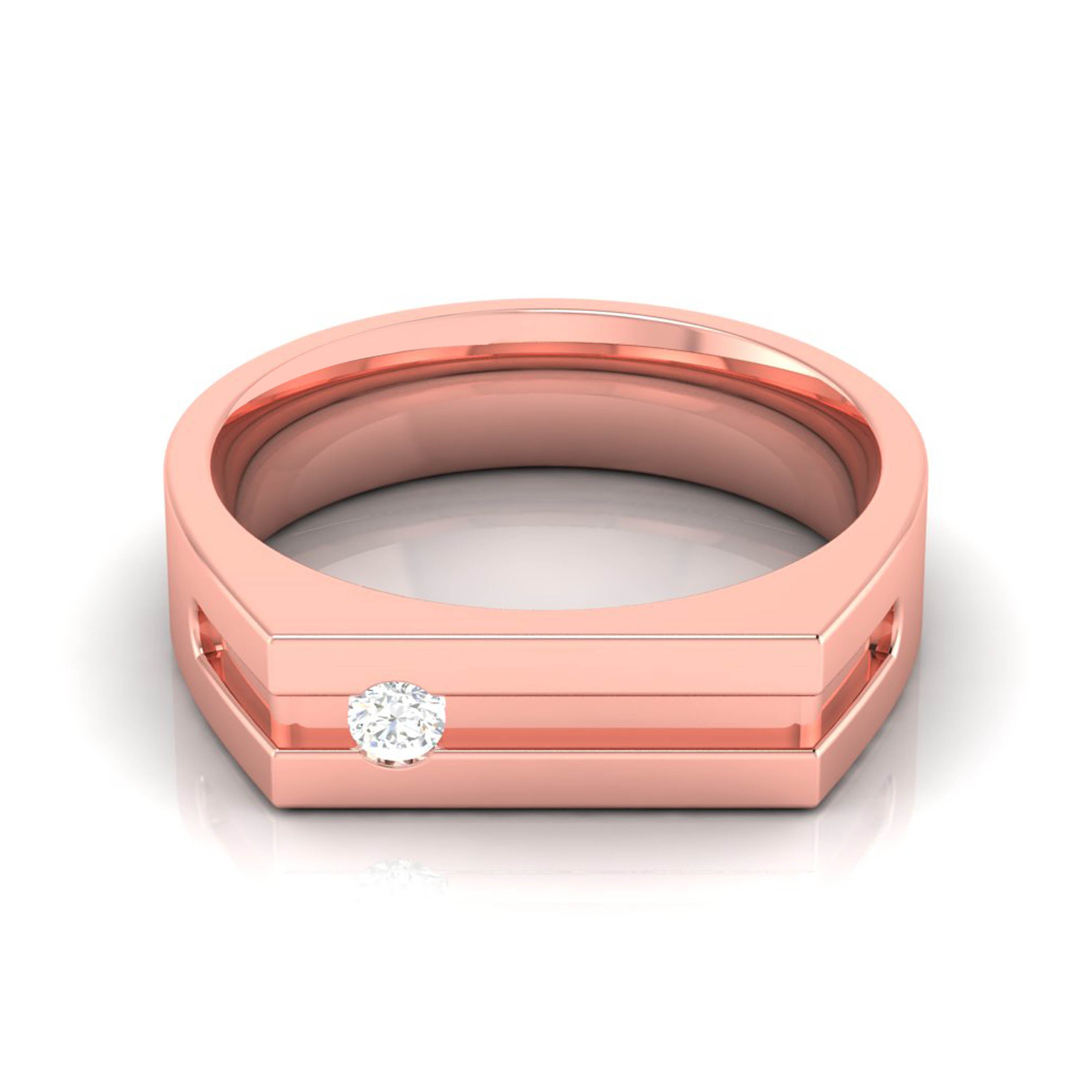 Franklin Solitaire Mens Ring