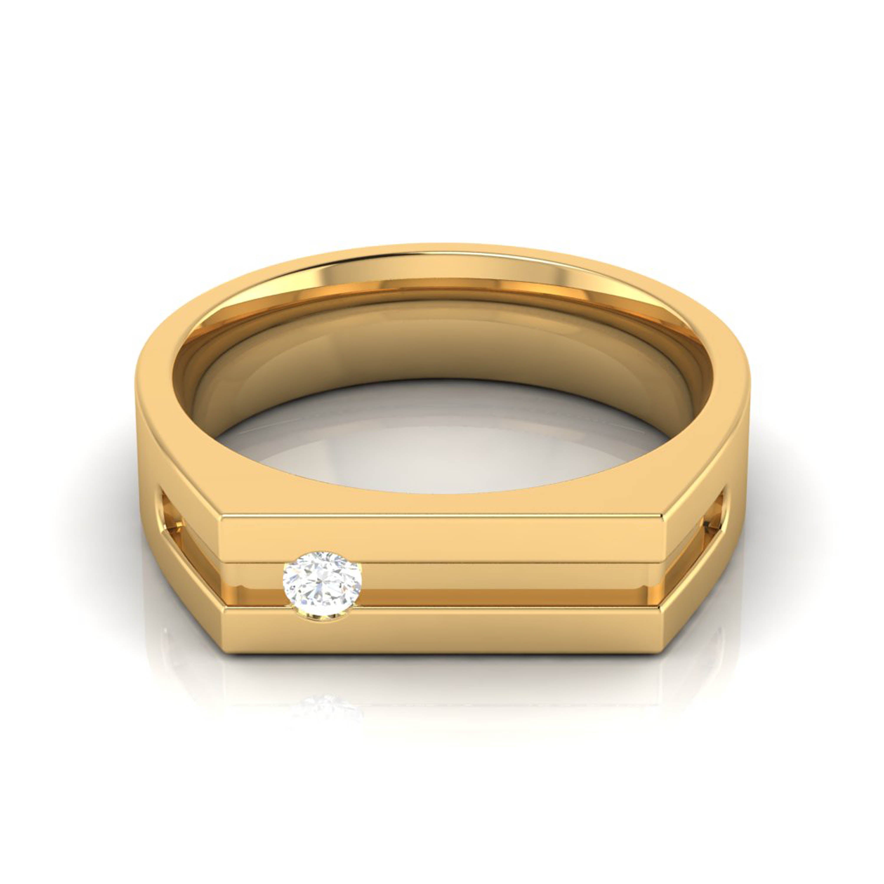 Franklin Solitaire Mens Ring