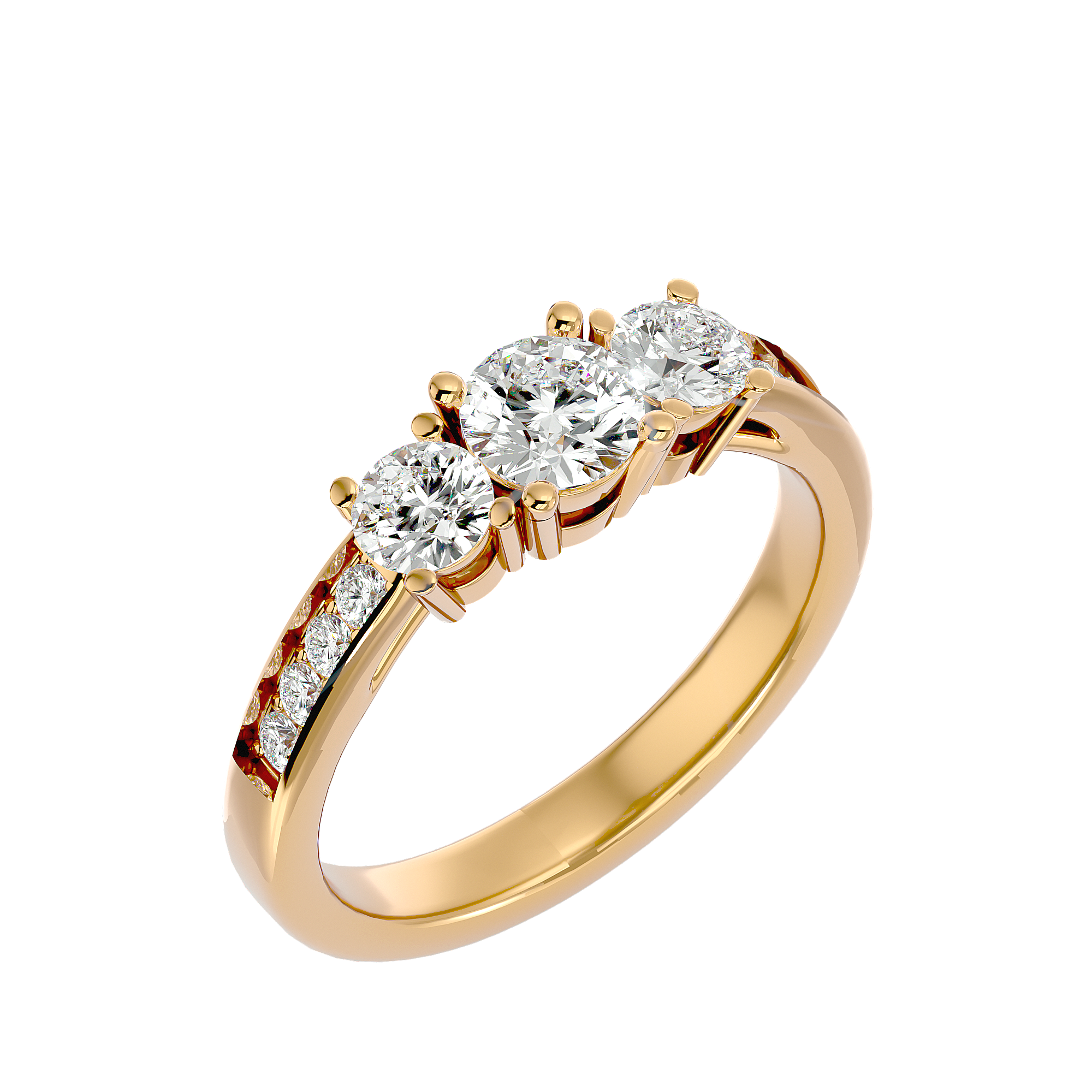 Stevie Three Stone Ring