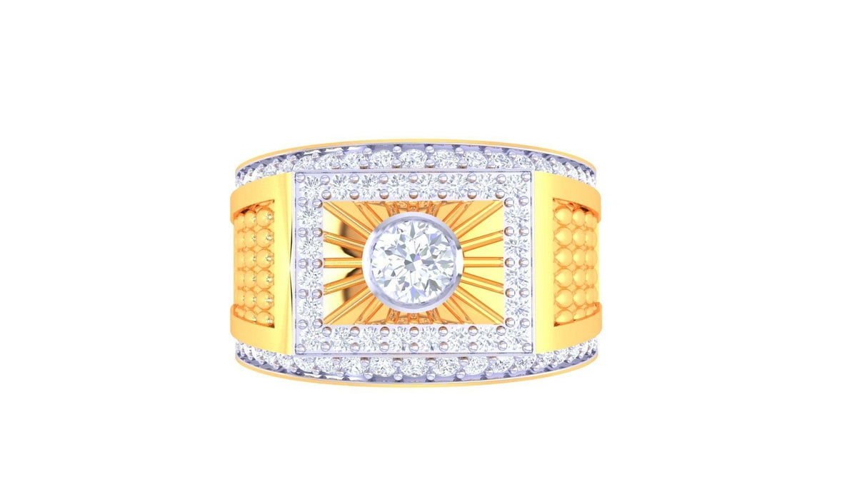 Geraldo  Solitaire Mens Ring