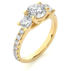 Gabrielle Three Stone Ring