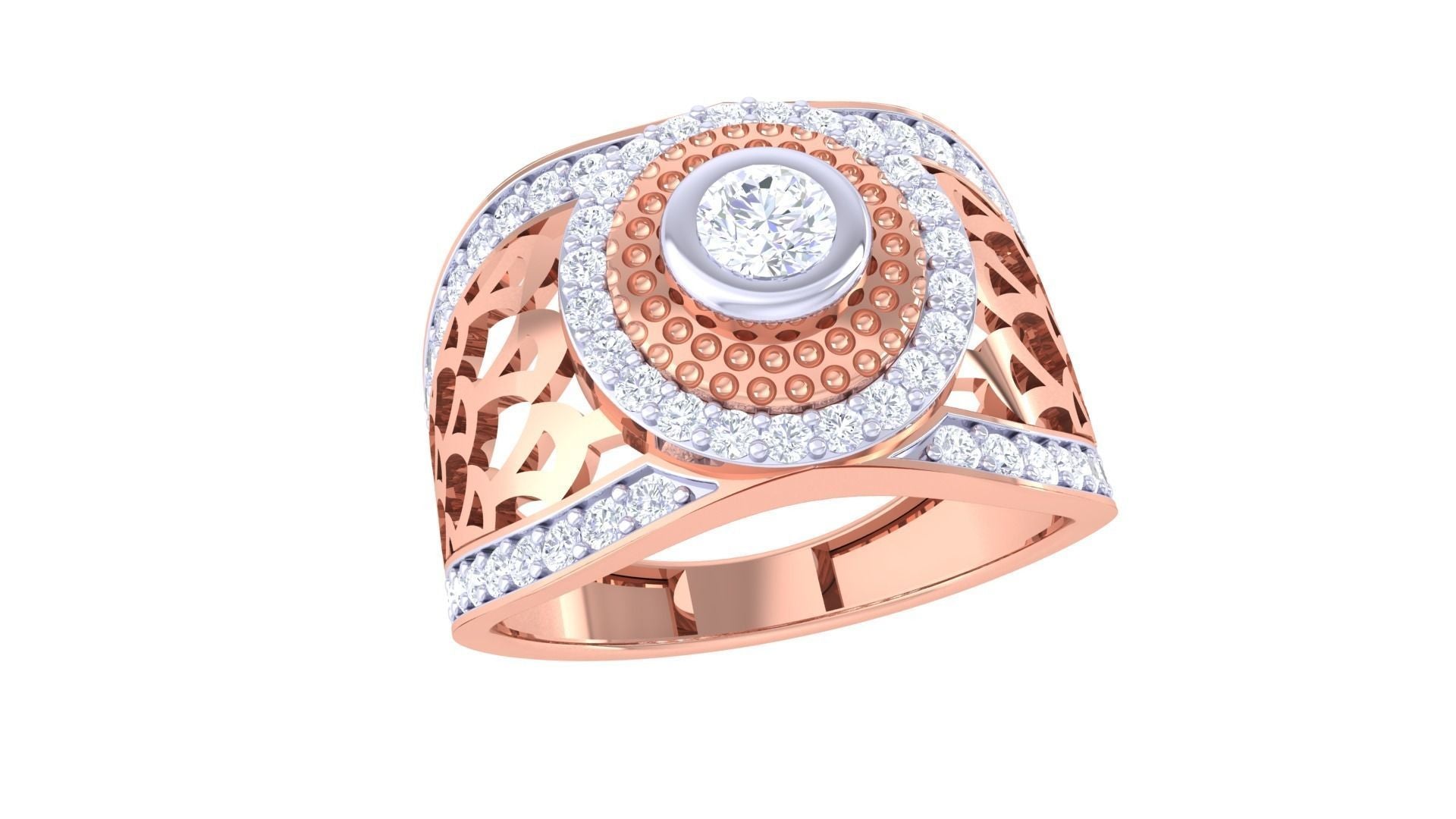 Gustav Solitaire Mens Ring