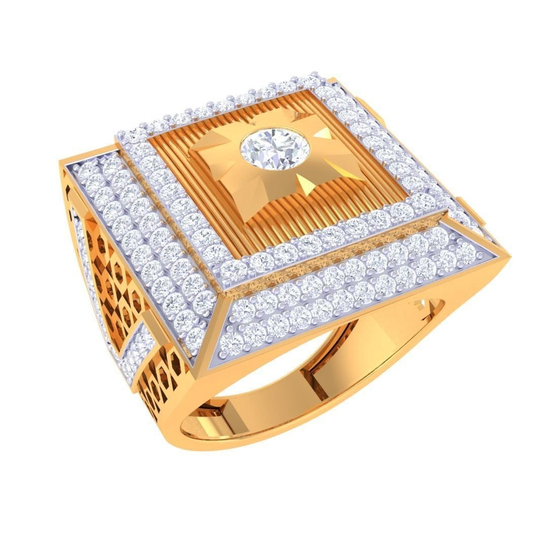 Hugo Solitaire Mens Ring