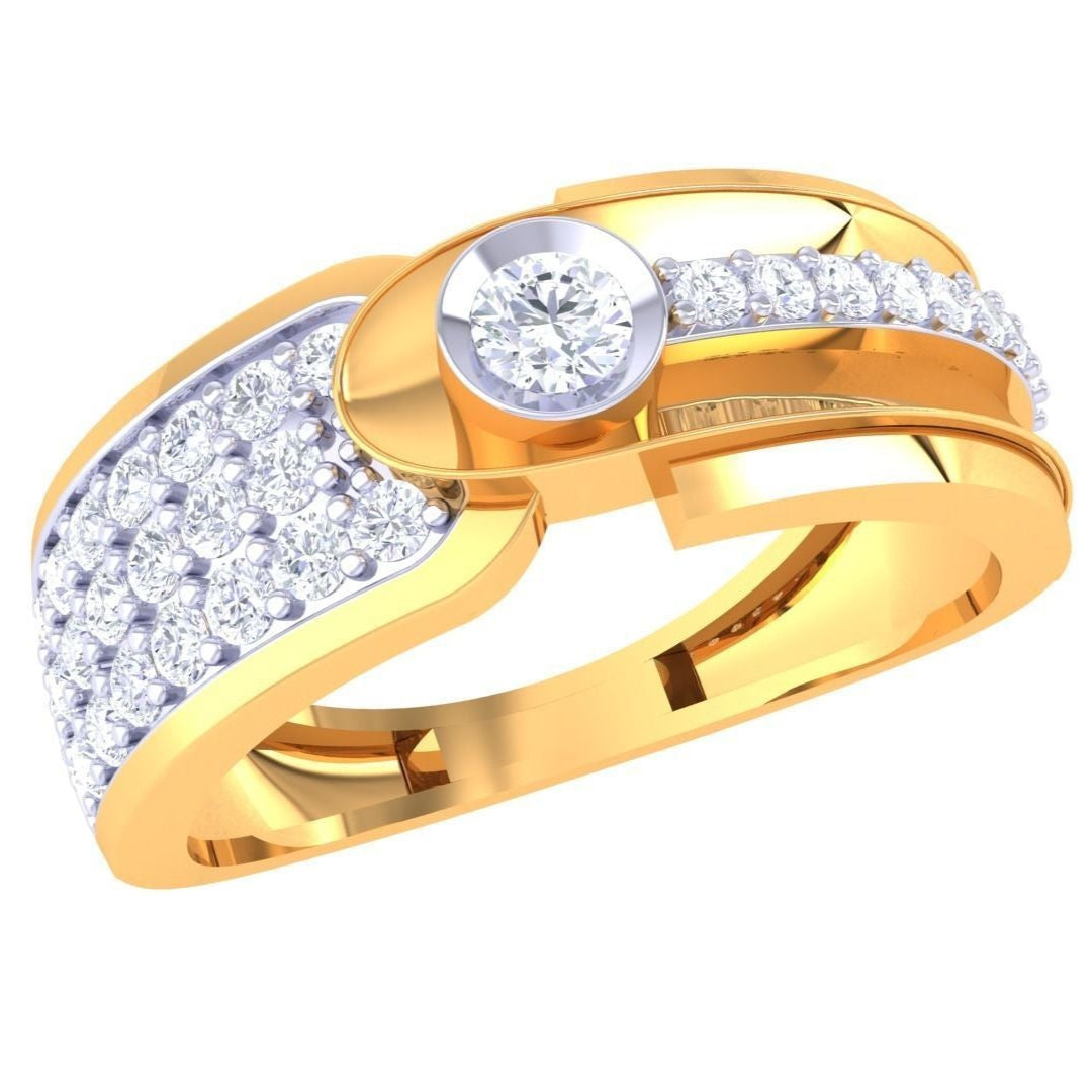 Horace Solitaire Mens Ring