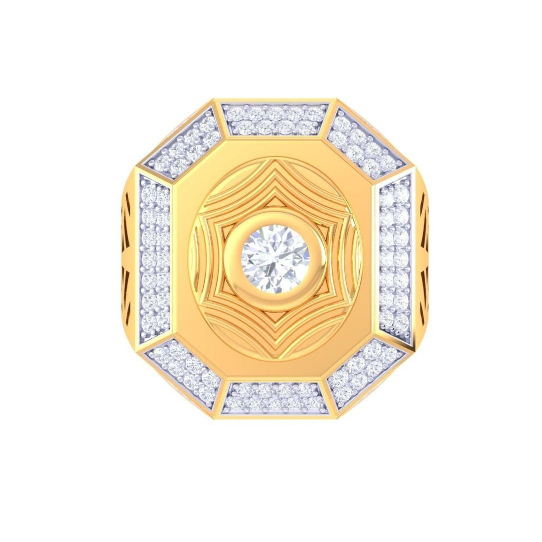 Ian Solitaire Mens Ring