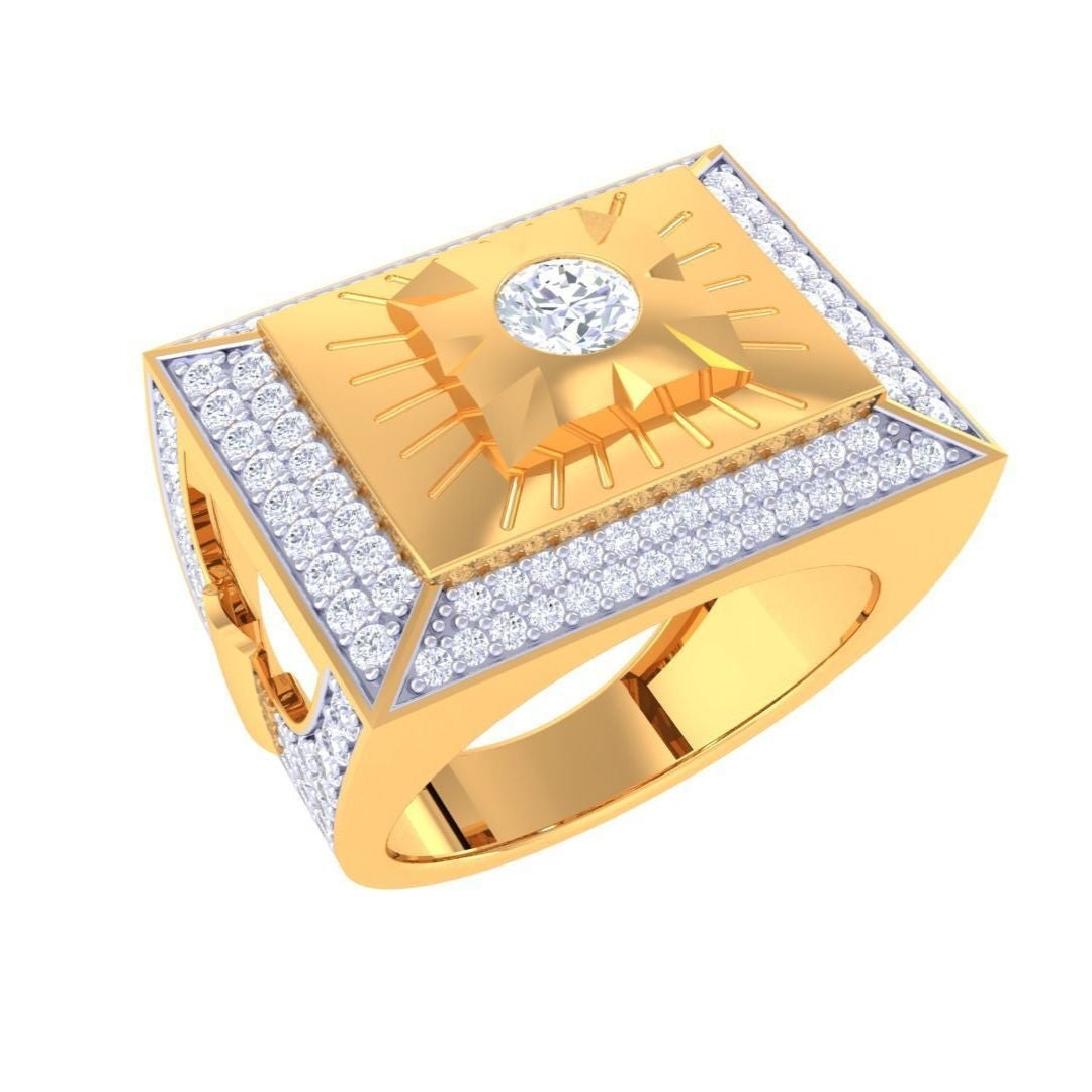 James Solitaire Mens Ring