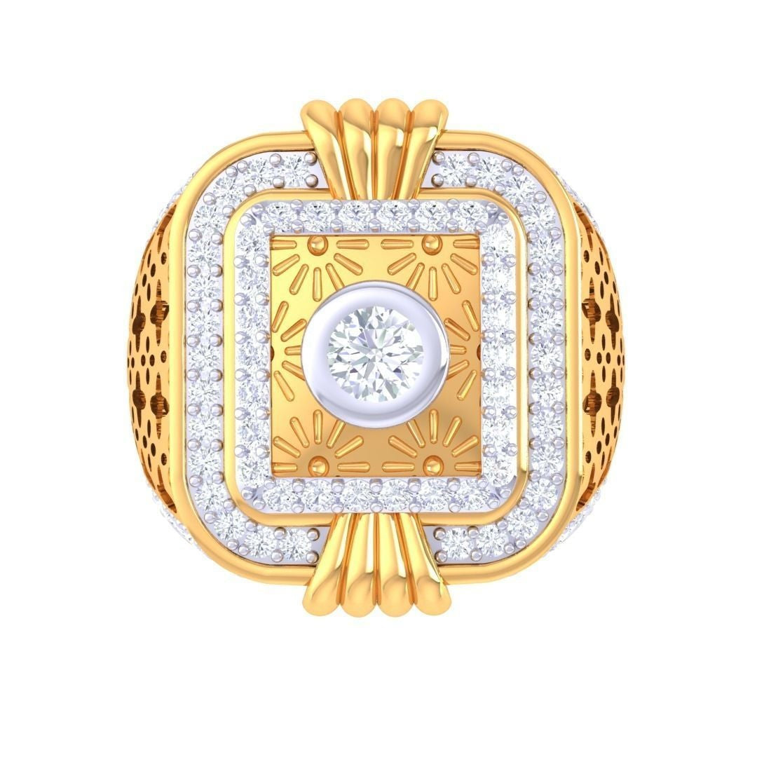 Ignatius Solitaire Mens Ring